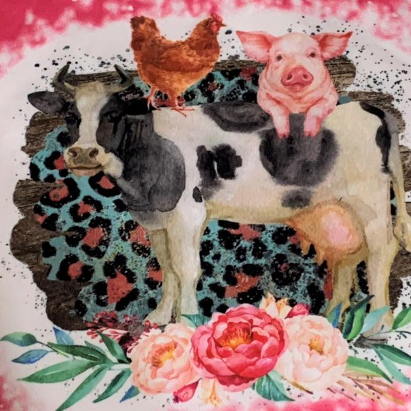 NEW Girl's Boutique Farm Animal Print 2PC Set - Picture 3 of 3